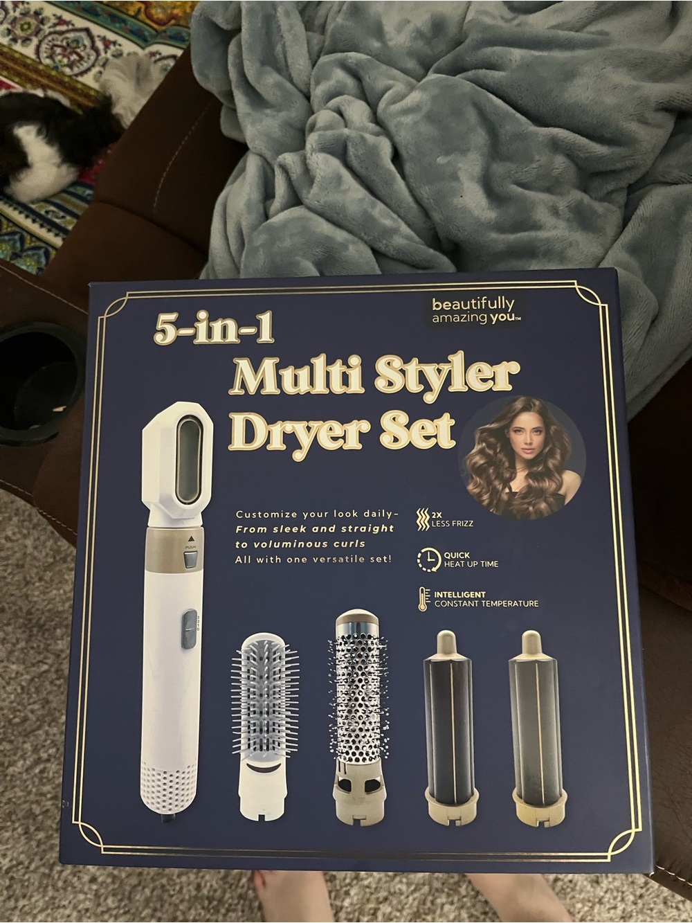 5-in-1 Multi Styler Dryer Set - White & Gold